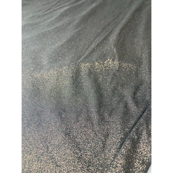 Victoria Sport women's medium black gold shimmer racer open back athletic tank - Picture 3 of 7